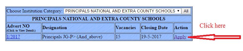 TSC Job Vacancies for Principals 2017